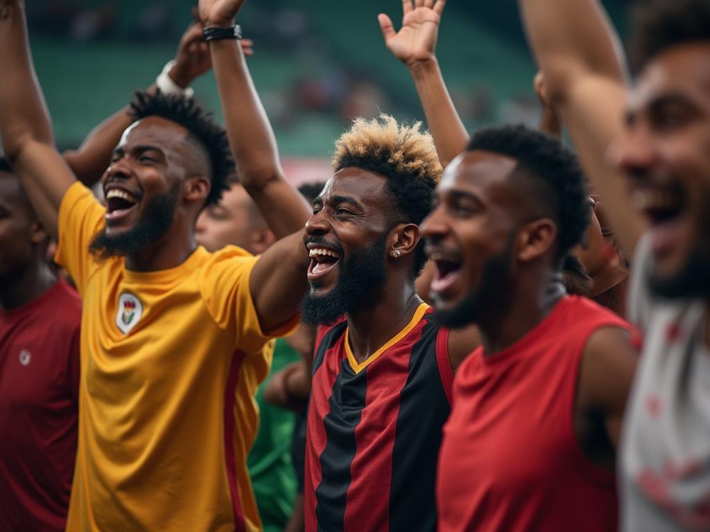 Football player celebrating victory - sports prediction success